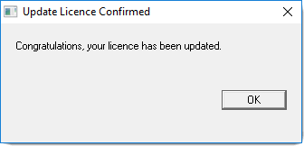 myob licence update confirmed