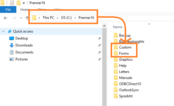 location of myob forms and custom folder location of myob forms and custom folder