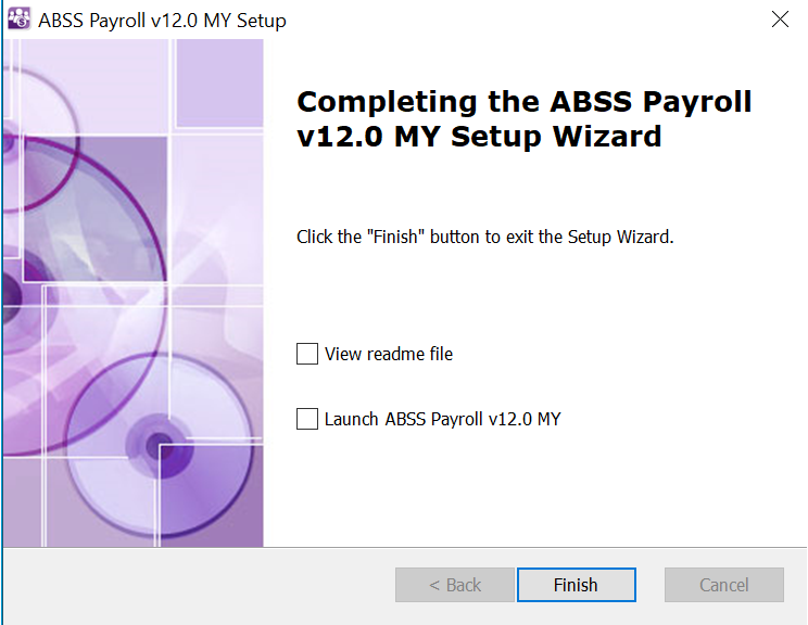 ABSS Payroll installation step 6